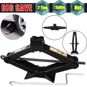 Auto Schaar Jack 2T Auto Emergency Crank Lift Stand Arbeidsbesparende Reparatie Band Vervanging Tool met Handvat voor auto's SUV Voertuigen