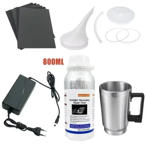 Auto Koplamp Polijstset 800Ml Koplampen Restauratie Vloeibare Polymeer Auto Koplamp Renovatie Schone Set Auto Tool