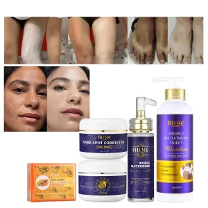 AILKE Skin Care Range Double-Glutathion, Whitening Serum, Dark Spot Face Cream, Glowing Soap, Women Lightening Beauty Cosmetics