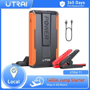 UTRAI-Car Jump Starter Power Bank, draagbare auto-accu-oplader, startapparaat, automatische noodstartverlichting, 12V