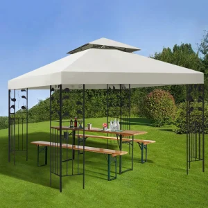 3x3m Outdoor Tuin Parasol Doek Tuinhuisje Luifel 118 "x 118" Luifel Vervanging Pergolas Doek voor Outdoor Tuin Luifel Zonnescherm