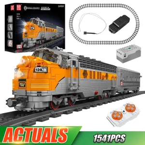 Mal King 12018 Technische Trein Bouwsteen Afstandsbediening Usa Emd F7 Wp Diesel Locomotief Model Kids Kerstcadeau Speelgoed