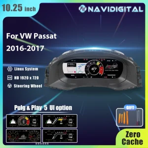 10.25 ''Lcd Digitaal Dashboardcluster Voor Volkswagen Passat 2016 2017 Jaar Ondersteuning Hdmi Carplay Radio Instrumentenpaneel