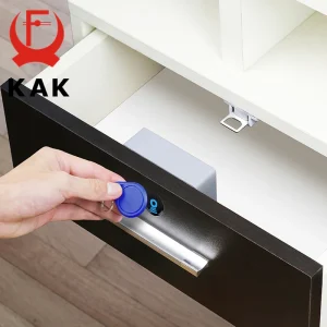Kak Electronic Lock Locker Rfid Cabinet Lock Onzichtbare Sensor Slot Verborgen Lade Sloten Sleutelloos Kind Veiligheidsslot Deur Hardware