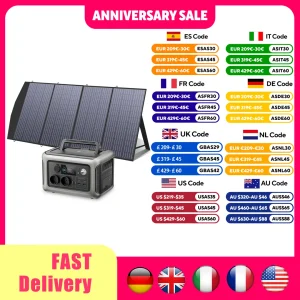 ALLPOWERS R600 zonnegenerator met zonnepaneel (optioneel), 600W 299Wh LiFePO4 draagbare krachtcentrale met zonnelader voor kamp