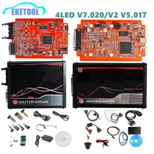 KESS Online Rode V2.80 V5.017 V2 KTAG 4LED V7.020 V2.25 Geen Token OBD2 Manager V7.020 OBD2 V2 ECU Programmeur Scanner