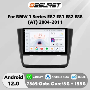 9 "7862 Android Autoradio voor BMW 1 Serie E81 E82 E87 E88 2004-2011 multimedia speler 4G Carplay GPS navi Stereo Audio 2din SWC
