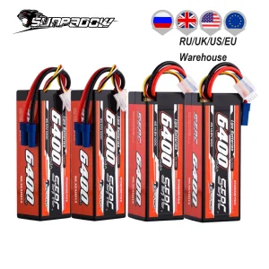 SUNPADOW 2S 3S 4S Lipo Batterij voor 6400mAh 7.4V 11.1 EC5 Plug 100C voor RC Auto Vliegtuig DJI Truck Tank Buggy Racing Boot Modellen 2pcs
