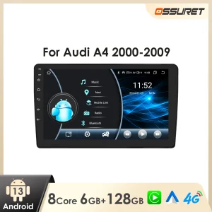 2 Din Android Auto Radio Voor Audi A4 2000-2009 S4 B6 B7 Rs4 Seat Auto Multimedia Gps Wifi Carplay Android Auto Intelligente Speler