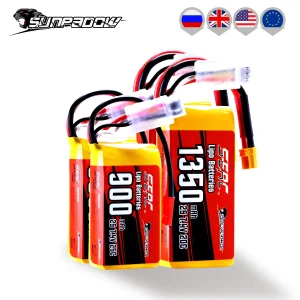 Sunpadow 2S Lipo Batterij 900Mah 1350Mah 7.4V 20c 25c Soft Pack Met Jst Xt30 Plug Voor Rc Vliegtuig Quadcopter Helikopter 2Packs