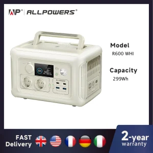 ALLPOWERS R600 draagbare generator 299Wh 600W Powerstation met stopcontacten LiFePO4-batterij voor thuistententen Outdoor RV Camping