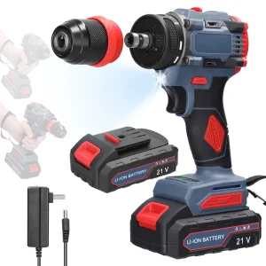 21V 2in1 Lithium Boor Elektrische Schroevendraaier Multifunctioneel Elektrisch Gereedschap 55nm Koppel Borstelloze Motor Praktische Reparatie Van De S