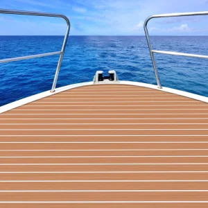Antislip Vloeren Eva Foam Vloer Teak Dek Mat Tapijt Zelfklevend Voor Jachtboot 6 Mm Bruin Met Witte Lijnen