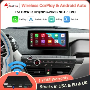 Draadloze Carplay Voor Bmw I3 I01 Nbt Evo Systeem 2013-2020 Met Android Auto Spiegel Link Airplay Auto Play Achteruitrijcamera Bt Gps