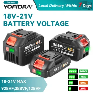 YOFIDRA 18-20V Oplaadbare 928vf 388vf 128vf Plus Lithium Ion Batterij voor 21V 18V Power Tool vervangende Batterij