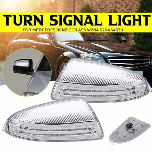 1Pc Links/Rechts Richtingaanwijzer Led Zijspiegel Voor Mercedes-Benz W204 W164 Ml300 Ml500 Ml550 Ml320 Deur Vleugel Achteruitkijkspiegel
