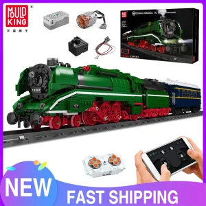 Schimmel Koning 12007 Technische Auto Speelgoed De APP & RC Gemotoriseerde BR18 201 Duitse Express Trein Model Bouwstenen Bakstenen Kids Gift