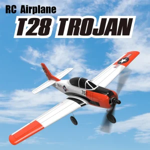 Mini T-28 Trojan 761-9 Epp 400Mm Spanwijdte 2.4G 6-assige Gyro Rc Vliegtuigtrainer Vaste Wing Rtf-Modus 2 One Key Return