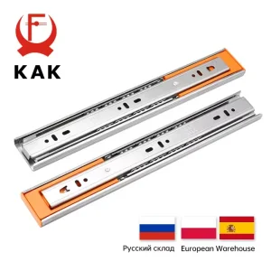 Kak 10 " - 22" Roestvrijstalen Lade Schuift Soft Close Lade Rail Glijdende Driedelige Kast Schuift Meubelhardware