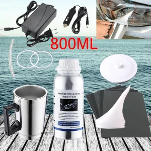 Autokoplampen Renovatie Polijstset Koplamp Chemische Polijstset Automotive Care Tool 800ML Vloeibaar Polymeer Auto Gereedschapsset