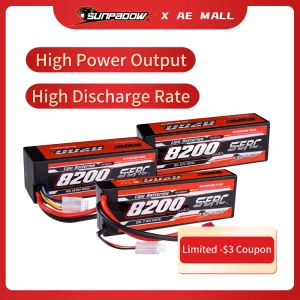 Sunpadow 8200Mah 2S 3S 4S 7.4V 11.1V 14.8V Lipo Batterij Ec5 Plug 100c Voor Rc Auto Vliegtuig Dji Truck Tank Buggy Race Boot Modellen