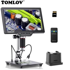 Tomlov Dm202 Max Digitale Microscopen 1300x Hdmi Microscoop Camera 25mp 10 "Lcd-Scherm Video Solderen Microscopio Vergrootglas