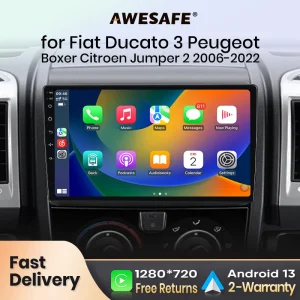Awesafe Px9 Autoradio Autoradio Voor Fiat Ducato 3 Peugeot Boxer 2 Citroen Jumper 2 2006 - 2022 Draadloos Carplay Scherm Android