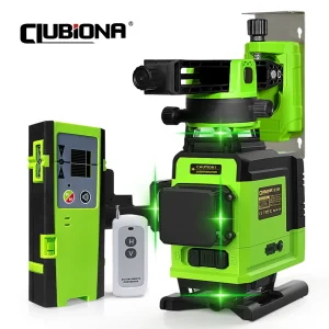 Clubiona 4d 16 Lijnen Superkrachtige Groene Straal Laserniveau Afstandsbediening Pulsmodus Detector Met 5000Mah Li-Ion Batterijlaser