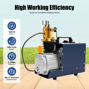 1800W PCP Air Compresso 2800r/min 30Mpa Hogedrukluchtpomp Antiroest voor kleppen/pijpleidingen/kleine hogedrukcilinders