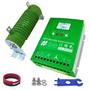 24 V/48 V 2KW Hybrid Wind Solar Laadregelaar MPPT Batterij Equalizer 30A 60A Voor Lifepo4 Lithium batterij zonder Bluetooth