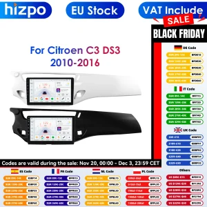 9 ''7862 Intelligent Scherm 2din Android Auto Radio Multimedia Video Speler Voor Citroen C3 Ds3 2010-2016 Gps Carplay Auto 4G Rds
