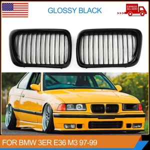 Voorkap Nier Grille Grille Gloss Zwart Hoge Kwaliteit Abs Plastic Voor Bmw 3 Serie M3 E36 1996 1997 1998 1999