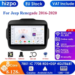 7862 Carplay 4G-Lte 9 "Autoradio Android Voor Jeep Afvallige 2016-2020 Multimediaspeler Navigatie Gps 2 Din Stereo Dsp Autoradio