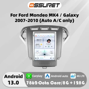 9.7 "7862 Android 13 Autoradio Voor Ford Mondeo Mk4 Galaxy A/C 2007-2010 Multimediaspeler Gps Navi Stereo 2din Scherm 4G Carplay