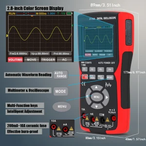BSIDE ZT702S Professionele Digitale Multimeter Handheld Oscilloscoop Elektricien Tester Ampèremeter Voltmeter Stroom Cap Ohm Meter