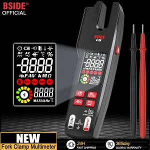BSIDE U6 Digitale stroomtang DC/AC 600A Professionele ampèremeter Klem T-RMS Stroom Open kaak Elektrische tester Automatische multimeter