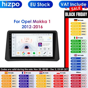 8G 128G 2Din Android 14 Autoradio Multimedia Speler voor Opel Mokka 2012 2013 2014 2015 2016 Autoradio GPS Navi Wifi Audio Stereo