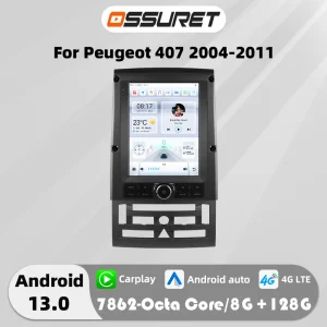 9.7 "7862 Android 13 Auto Radio Voor Peugeot 407 Cc SW 407CC 2004-2011 Autoradio Multimedia Speler gps Stereo 360 Cam Carplay