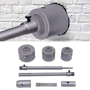 9 Stuks Sds Plus Gat Kern Boor Bit Cutter Set Voor Betonnen Cement Bakstenen Muur 30-100Mm