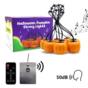 Animatronic Pompoenverlichting, Halloween-Kerstverlichting, Pratende Projectielamp, Op Batterijen En Type-C Halloween-Decoratie