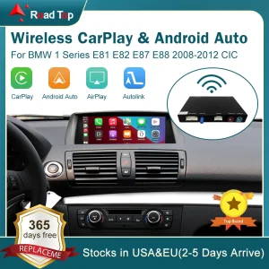 Draadloze CarPlay voor BMW Series 1 E81 E82 E87 E88 CIC 2008-2012, met Android Auto Mirror Link AirPlay CarPlay Autolink-functie
