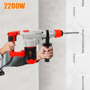 Elektrische Roterende Sloop Hamerboor 2200W Betonbreker Beitels Hamer, Krachtige Elektrische Boor 220V