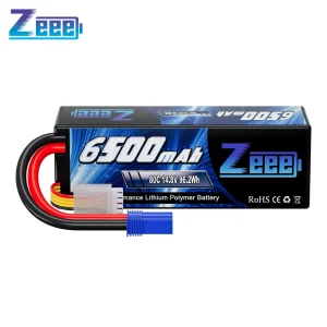 Zeee 4S 6500Mah Lipo Batterij 14.8V 80c Hardcase Voor Rc Auto 'S Buggy Truck Tank Fpv Drones Uav Vliegtuig Racen Hobby Rc Model Onderdelen