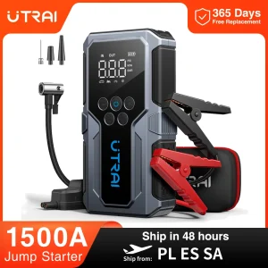 UTRAI 1500A Auto Jump Starter Power Bank Draagbare 150PSI Luchtpomp Auto Batterij Noodversterkers Startapparaat Auto Starter 2024