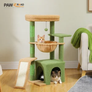 Kattenboom Voor Katten Binnenshuis, Kleine Kattentoren Met Groot Kattenappartement, Kattenkrabpalen, Knusse Kattenhangmat En Kattenladder