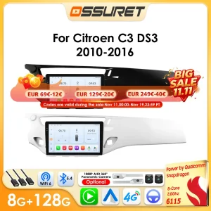 Android Autoradio voor Citroen C3 DS3 2010-2016 Audio Multimedia Android Auto GPS Carplay 6115 Auto Intelligente Stereo speler