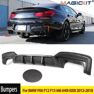 Carbon Look Achterbumper Diffuser Lip Voor BMW F06 F12 F13 M6 640i 650i 2012-2018