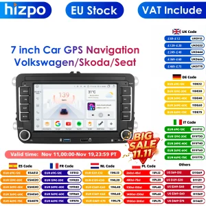 2 Din Autoradio Android 14 Auto Multimedia Speler GPS WiFi Carplay Voor Volkswagen Skoda Octavia Golf 5 6 Touran passat Polo Jetta