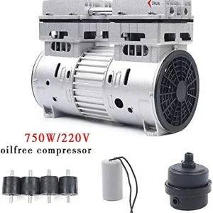 750 W/1HP 8 Bar Stille Persluchtcompressor Hoofd Olievrije Luchtcompressor Unit 1400 RPM 220 V 145L/min