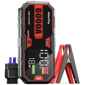 AdoreTrip Car 6000A Draagbare Jumpstarter Powerbank 12V Auto Accu Lader Booster Starttoestel Voor 7L benzine 4.5L diesel